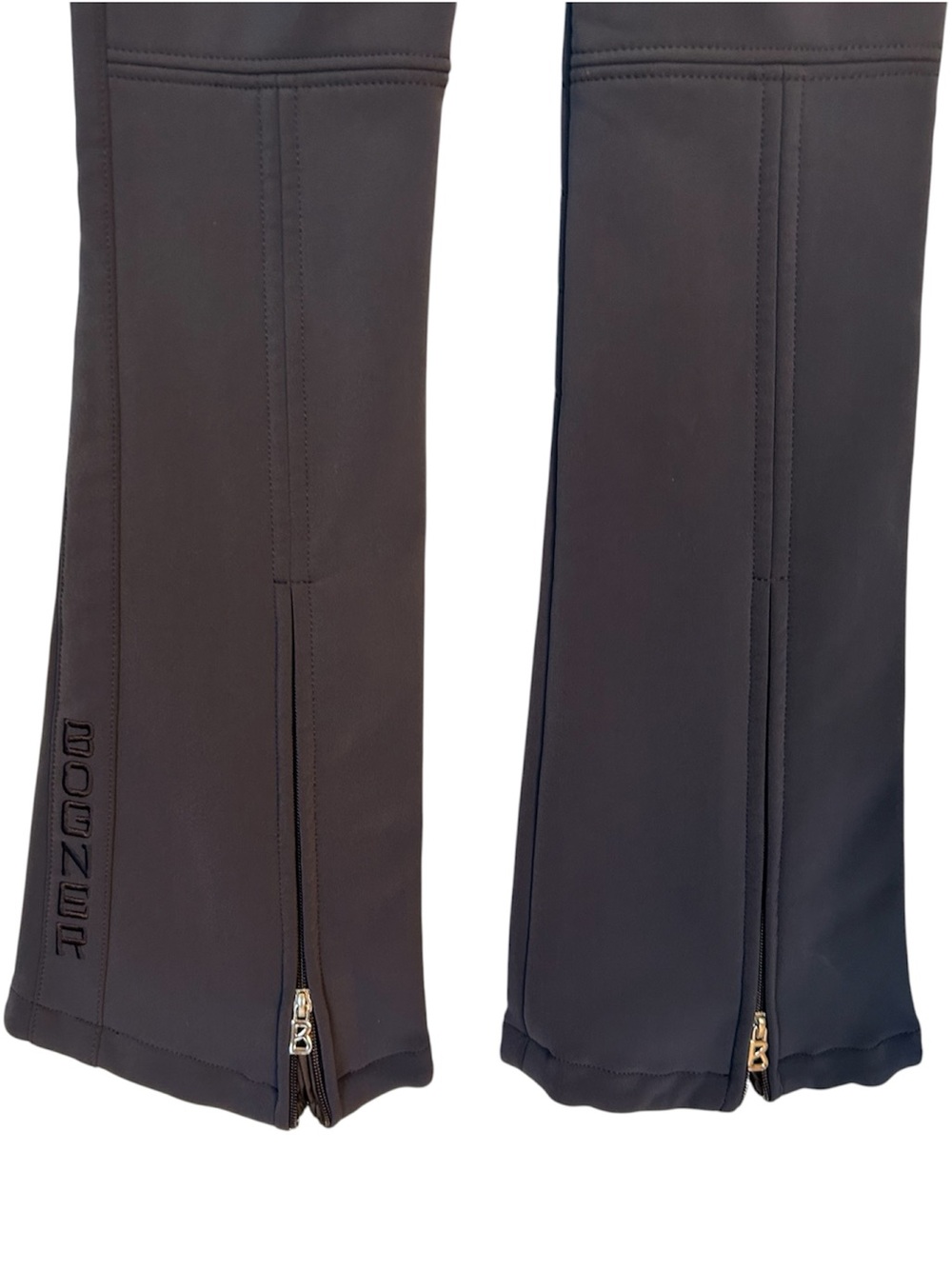 Bogner Women’s Navy Softshell Flared Ski Pants 4-Way Stretch Size L4 Long - Picture 7 of 9